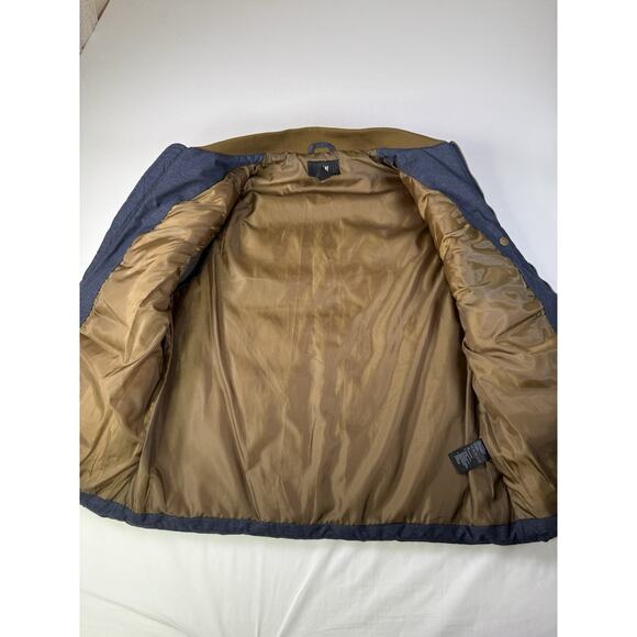 H&M Men's Padded Vest Size 44R Zip Up Front Pockets Polyester Color Blue Navy - Picture 6 of 9